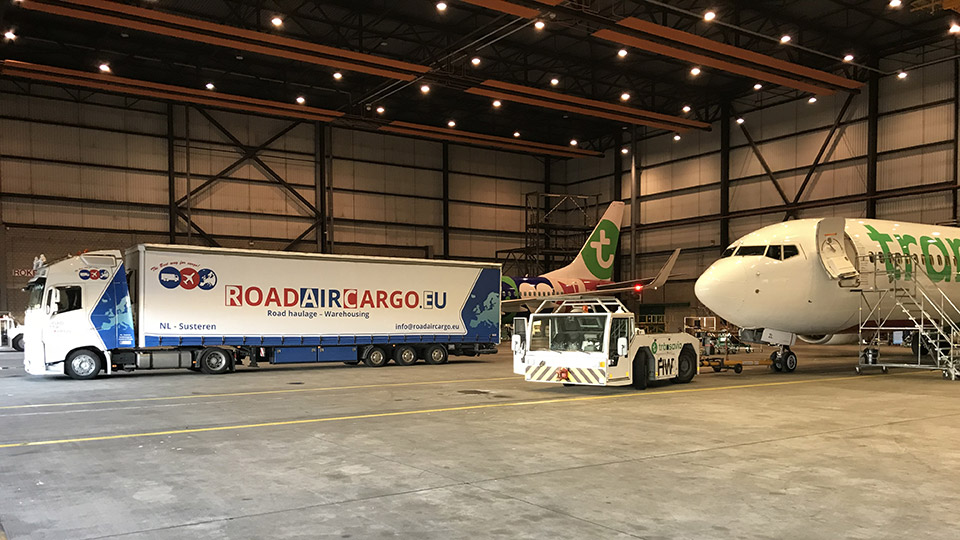 Road Air Cargo Europe. Air Cargo on the road. Aircraft On Ground (AOG