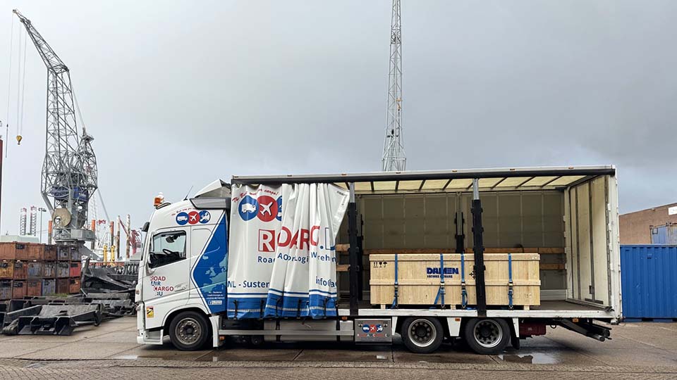 Truck in de haven